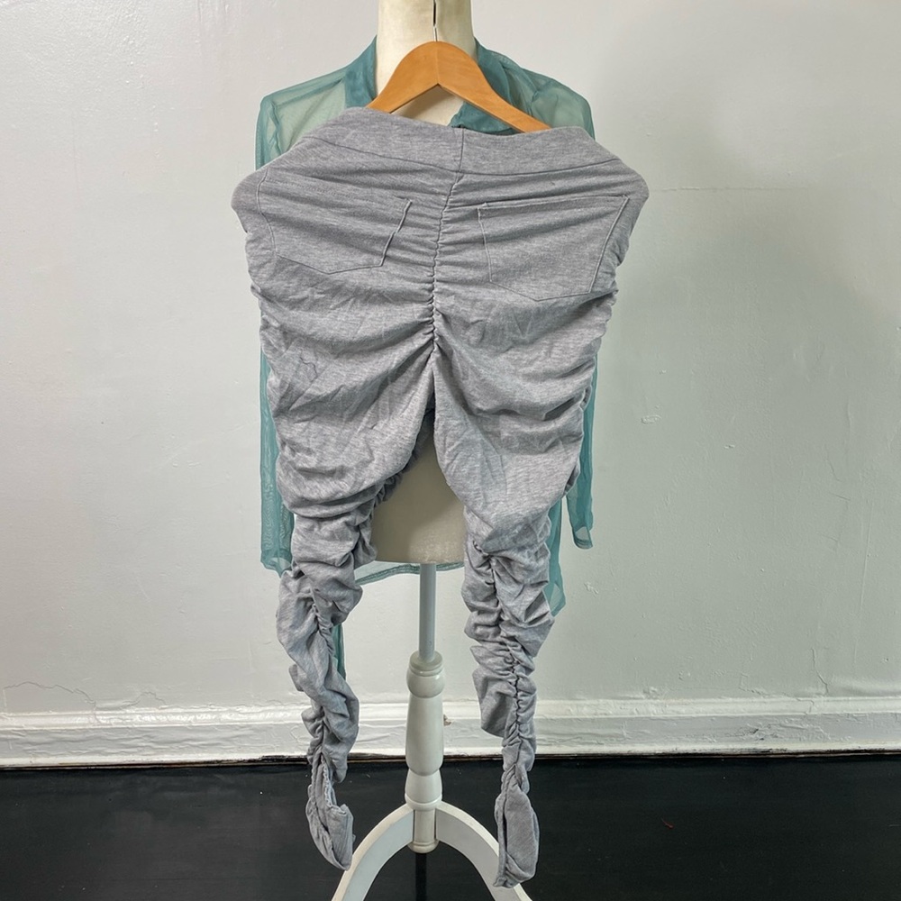 Chic Gray Ruched Pants